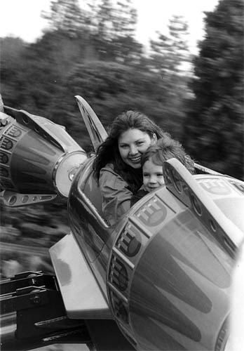 Ellen and Bailey Ride the Rocket, February 2004